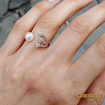 SJAN009 Pearl trilogy ring SJAN009 Pearl trilogy ring